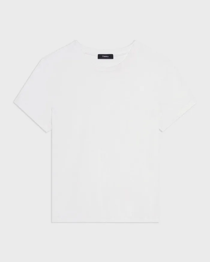 Women TShirts Tank Tops Theory Tiny Tee In Organic Cotton White