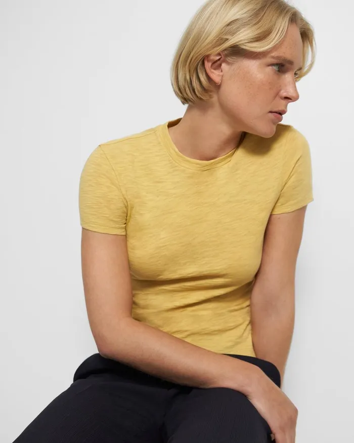 Women TShirts Tank Tops Theory Tiny Tee In Organic Slub Cotton Sun