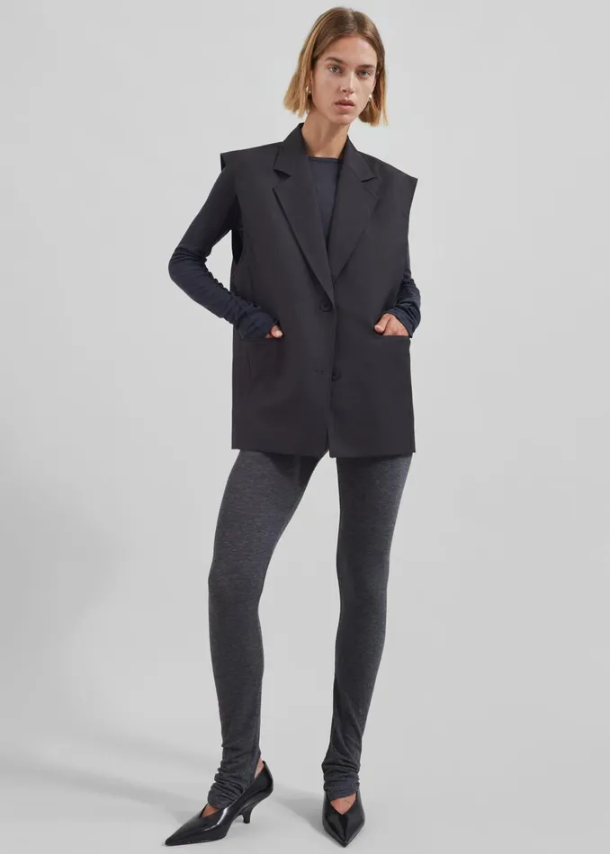 Women Tallin Vest 8211 Charcoal The Frankie Shop Outerwear