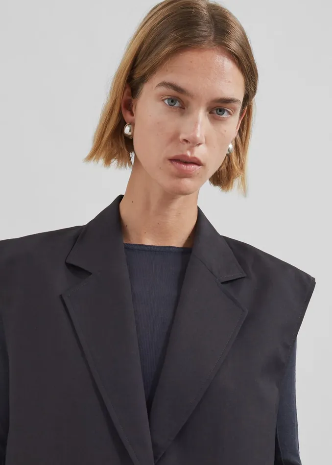 Women Tallin Vest 8211 Charcoal The Frankie Shop Outerwear