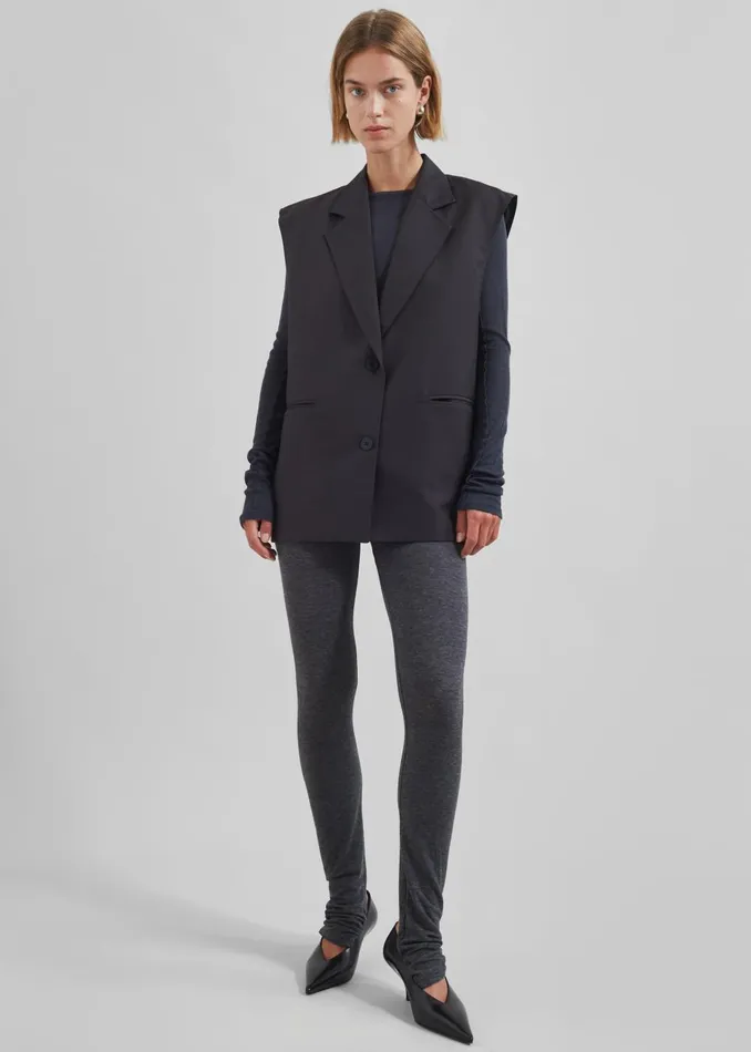 Women Tallin Vest 8211 Charcoal The Frankie Shop Outerwear