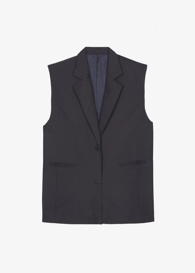 Women Tallin Vest 8211 Charcoal The Frankie Shop Outerwear