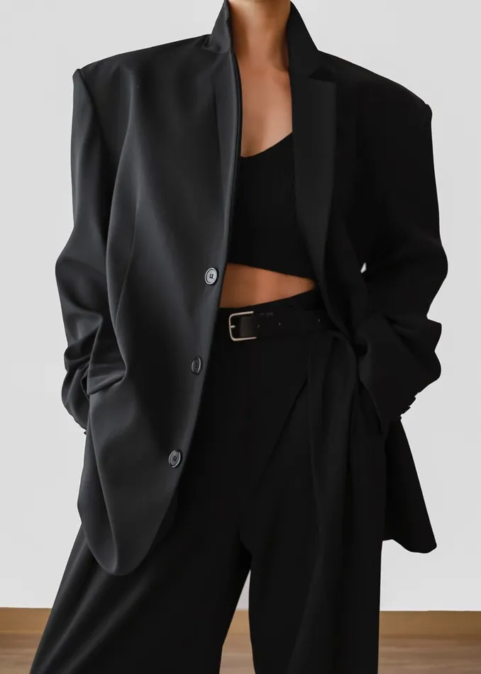 Women Tansy Pleated Trousers 8211 Black The Frankie Shop Bottoms