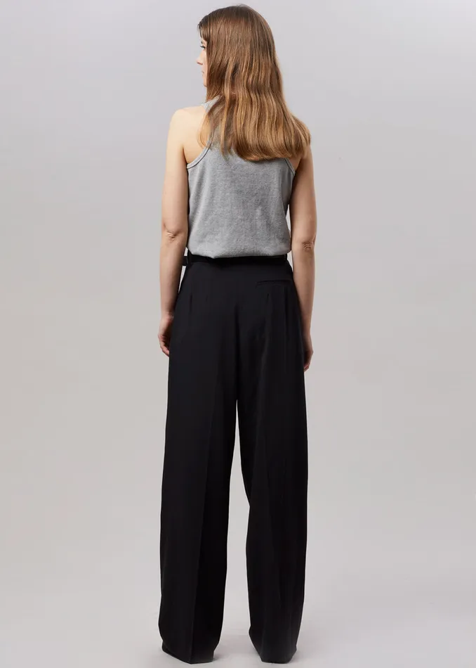 Women Tansy Pleated Trousers 8211 Black The Frankie Shop Bottoms