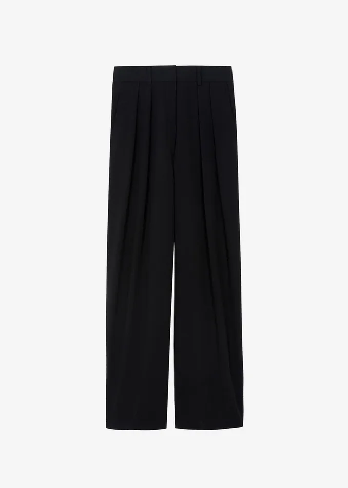 Women Tansy Pleated Trousers 8211 Black The Frankie Shop Bottoms