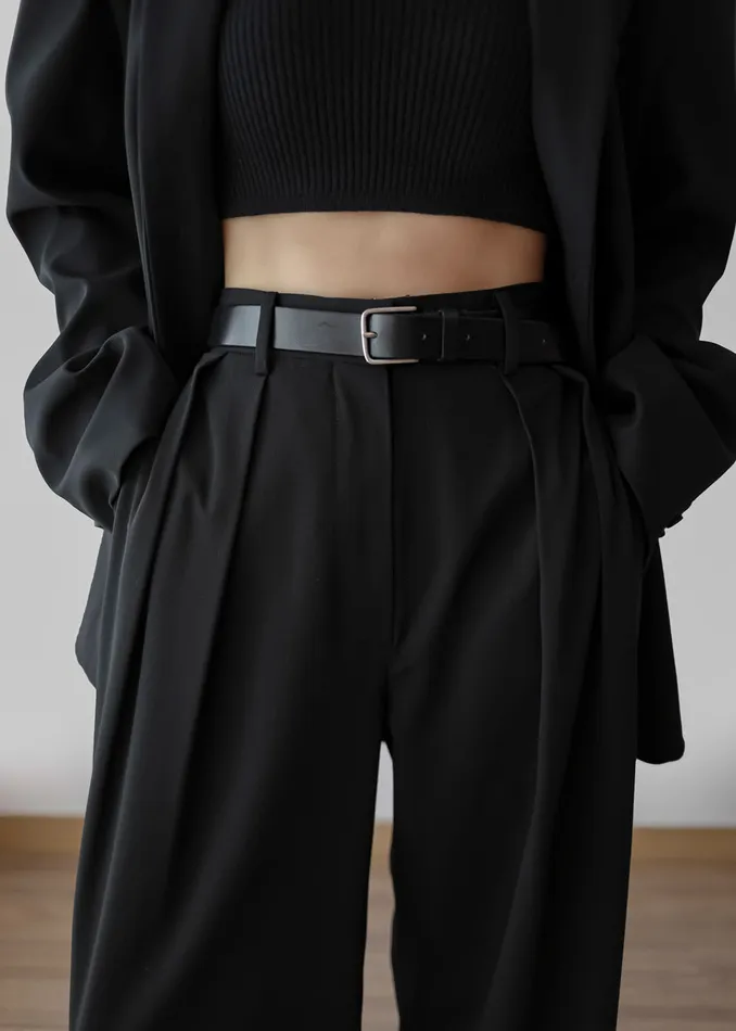 Women Tansy Pleated Trousers 8211 Black The Frankie Shop Bottoms