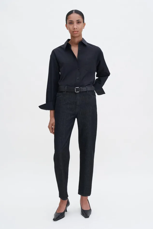Women Tapered Jeans Black Wash Filippa K Jeans