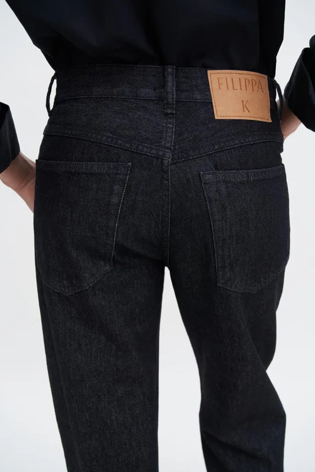 Women Tapered Jeans Black Wash Filippa K Jeans