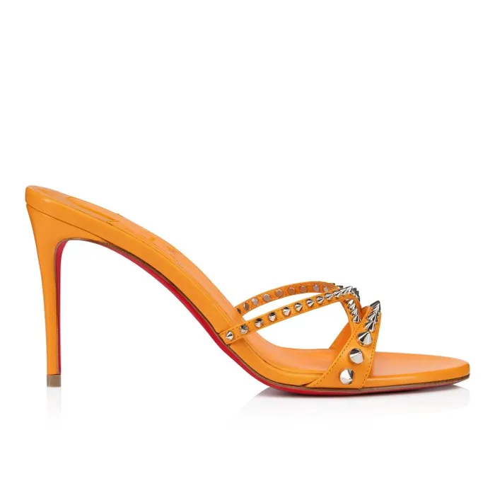 Women Tatoosh Spikes 85 Mm Mules 8211 Kid Leather And Spikes 8211 Hibiscus Christian Louboutin Sandals and Slides