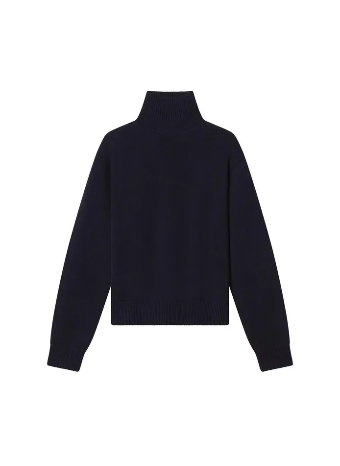 Women Teddy Cashmere Turtleneck Sweater Navy ALC Sweaters