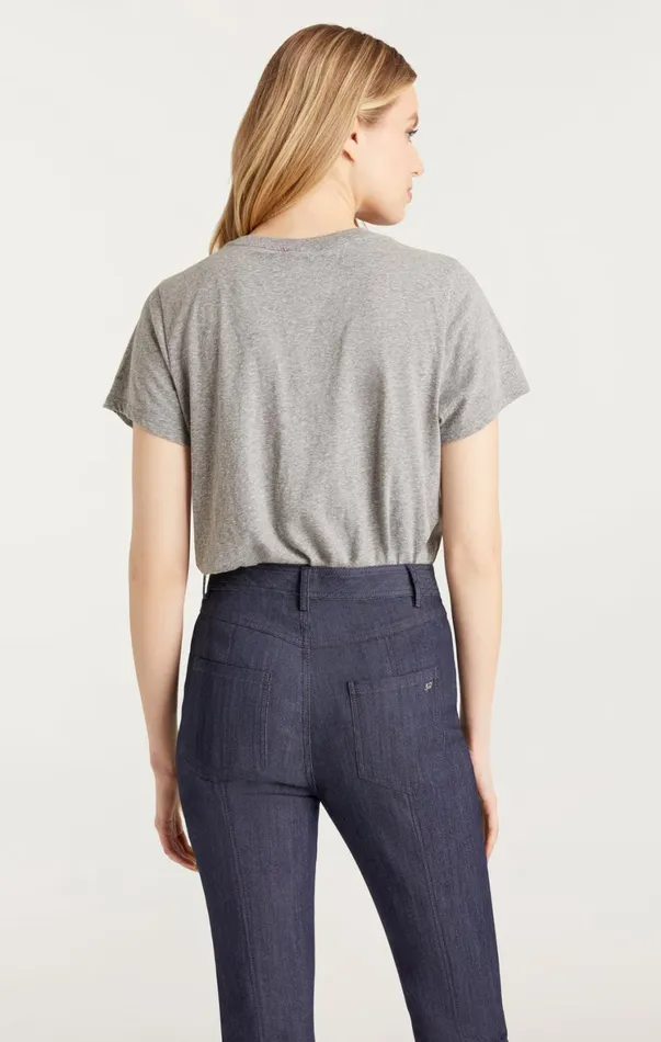 Women Tees and Pullovers Cinq Sept J039adore New York Tee Heather Greyblack