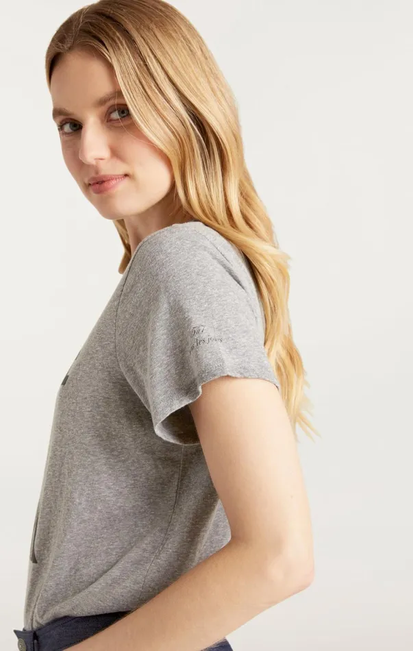 Women Tees and Pullovers Cinq Sept J039adore New York Tee Heather Greyblack