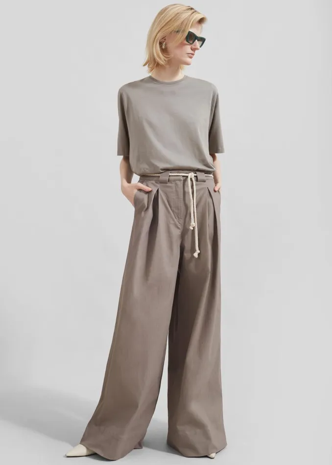 Women The Garment Cassano Wide Pants 8211 Smoke The Frankie Shop Bottoms