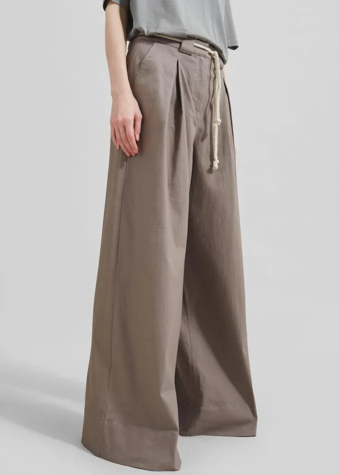 Women The Garment Cassano Wide Pants 8211 Smoke The Frankie Shop Bottoms