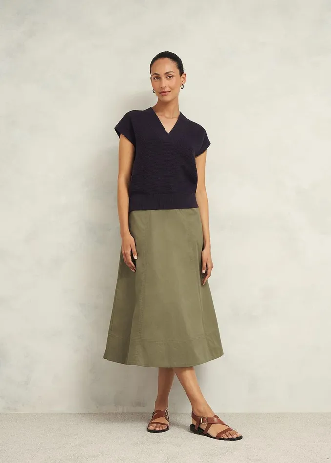 Women Tops Hobbs Ariel Cotton Knitted Top Hobbs Navy
