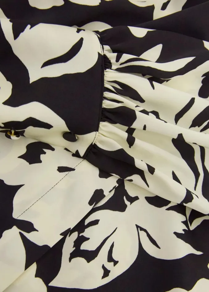 Women Tops Hobbs Askham Shirt Black Cream