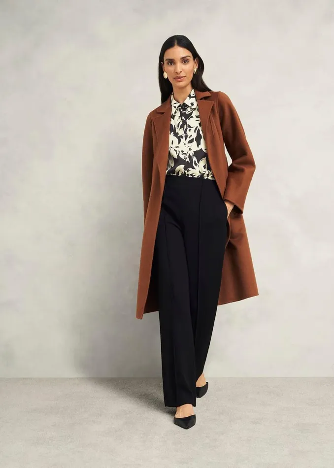 Women Tops Hobbs Askham Shirt Black Cream