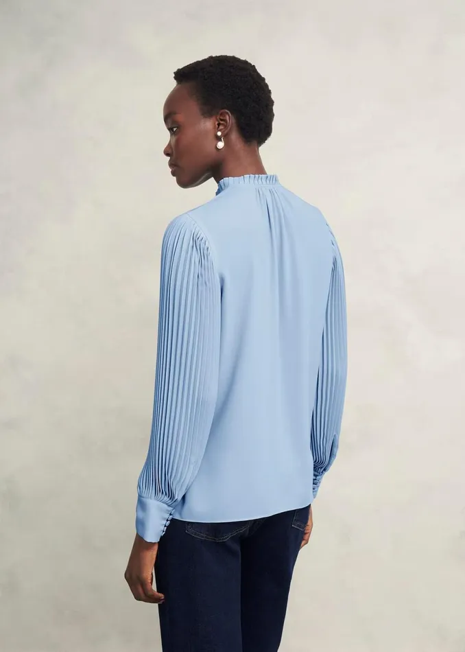 Women Tops Hobbs Carrie Blouse Powder Blue