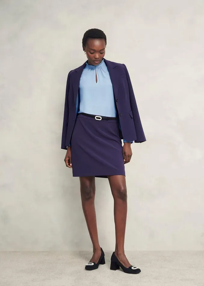 Women Tops Hobbs Carrie Blouse Powder Blue