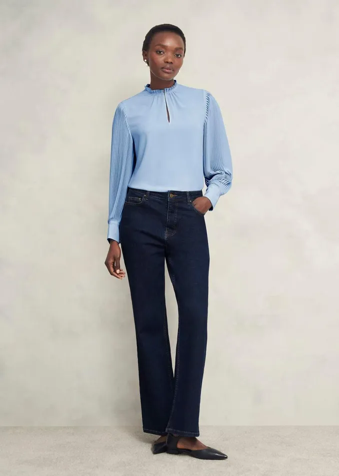 Women Tops Hobbs Carrie Blouse Powder Blue