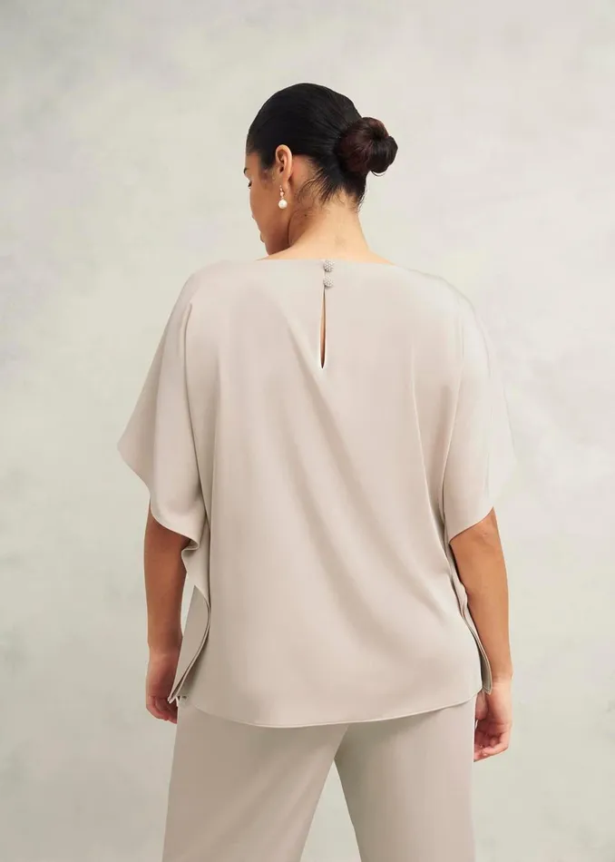 Women Tops Hobbs Delora Blouse Oyster
