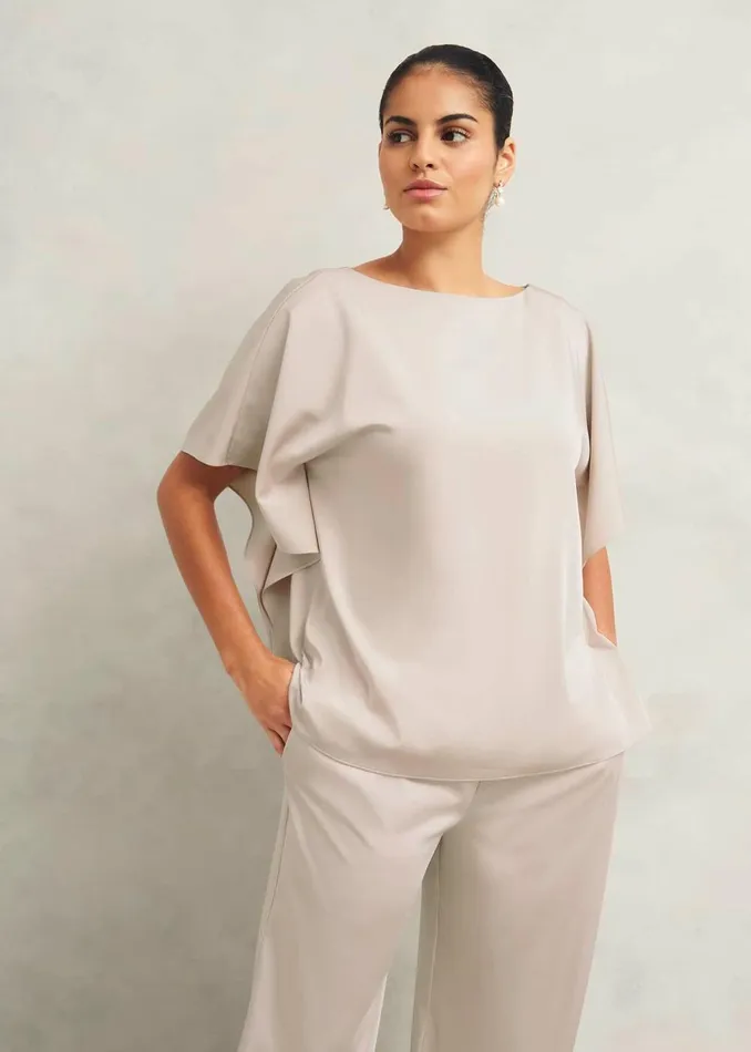 Women Tops Hobbs Delora Blouse Oyster