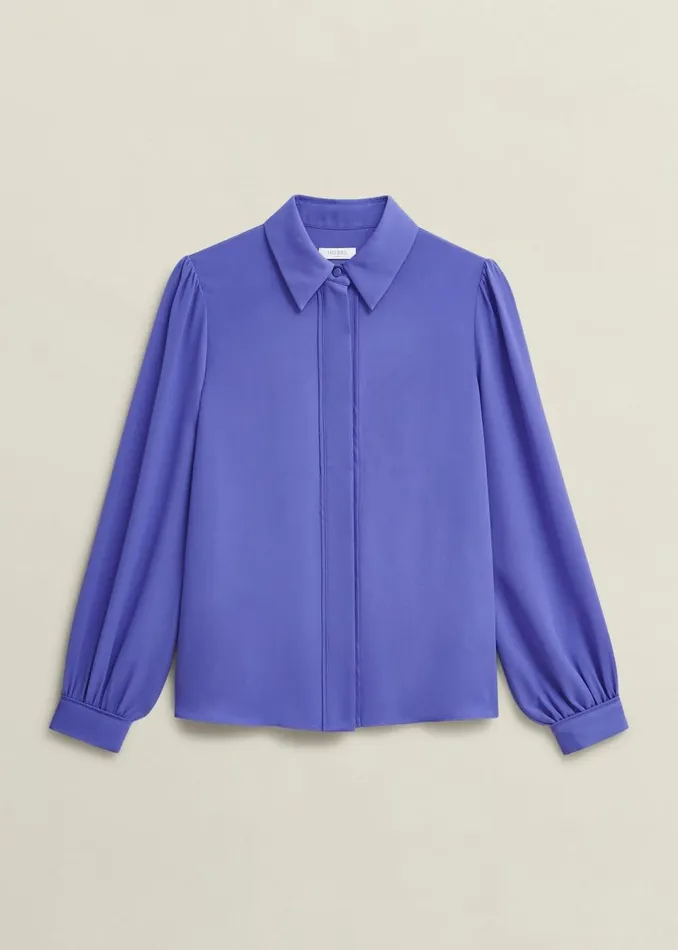 Women Tops Hobbs Jonie Shirt Twilight Blue