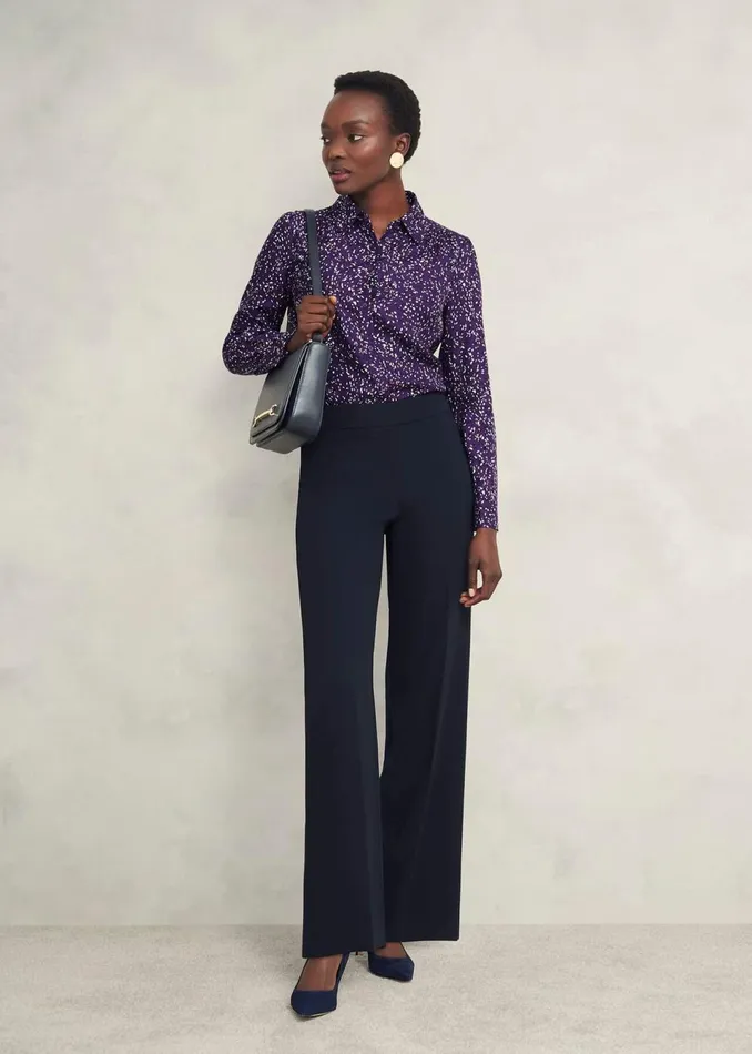 Women Tops Hobbs Kirsty Shirt Purple Multi