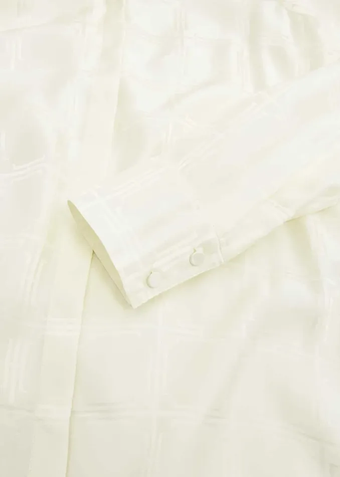 Women Tops Hobbs Sloane Silk Blouse Ivory