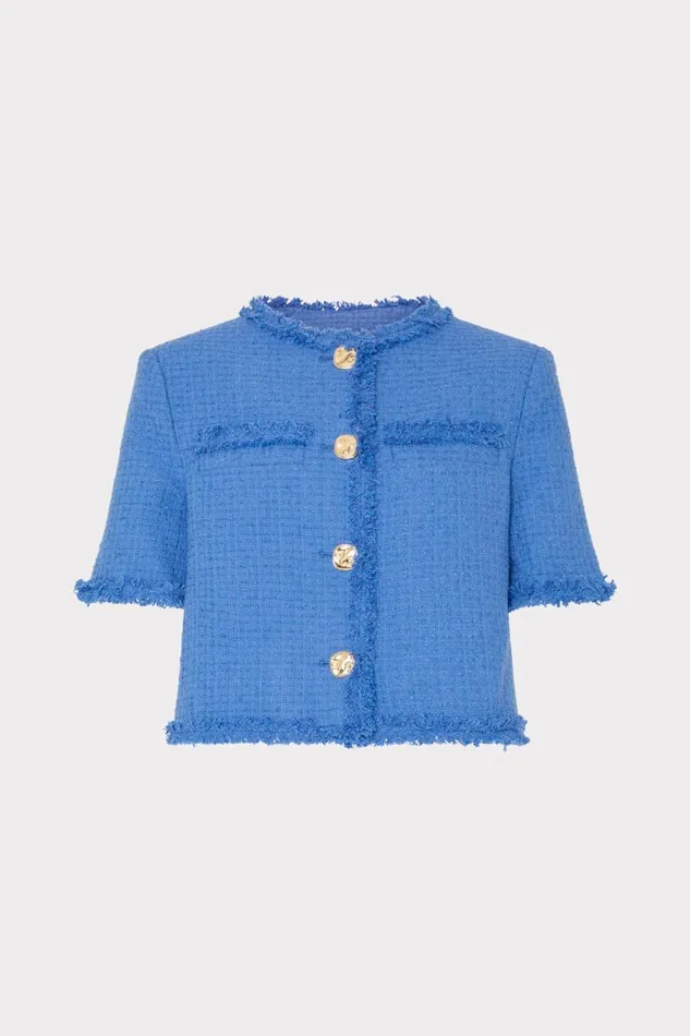 Women Tops Milly Jeanne Boucle Top Blue