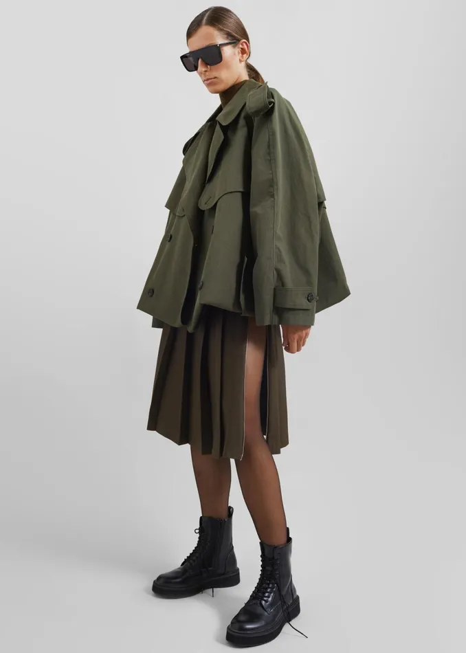Women Tromso Convertible Trench 8211 Khaki The Frankie Shop Outerwear