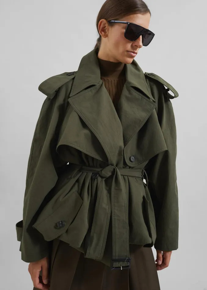 Women Tromso Convertible Trench 8211 Khaki The Frankie Shop Outerwear