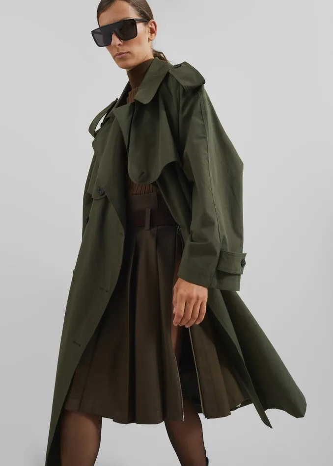 Women Tromso Convertible Trench 8211 Khaki The Frankie Shop Outerwear