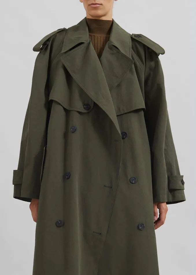Women Tromso Convertible Trench 8211 Khaki The Frankie Shop Outerwear