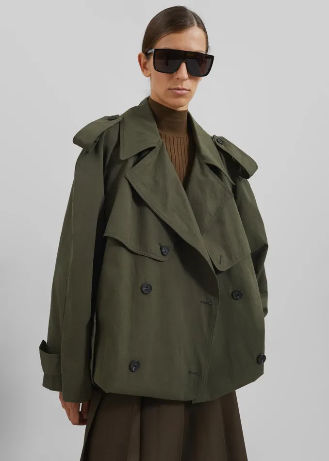 Women Tromso Convertible Trench 8211 Khaki The Frankie Shop Outerwear