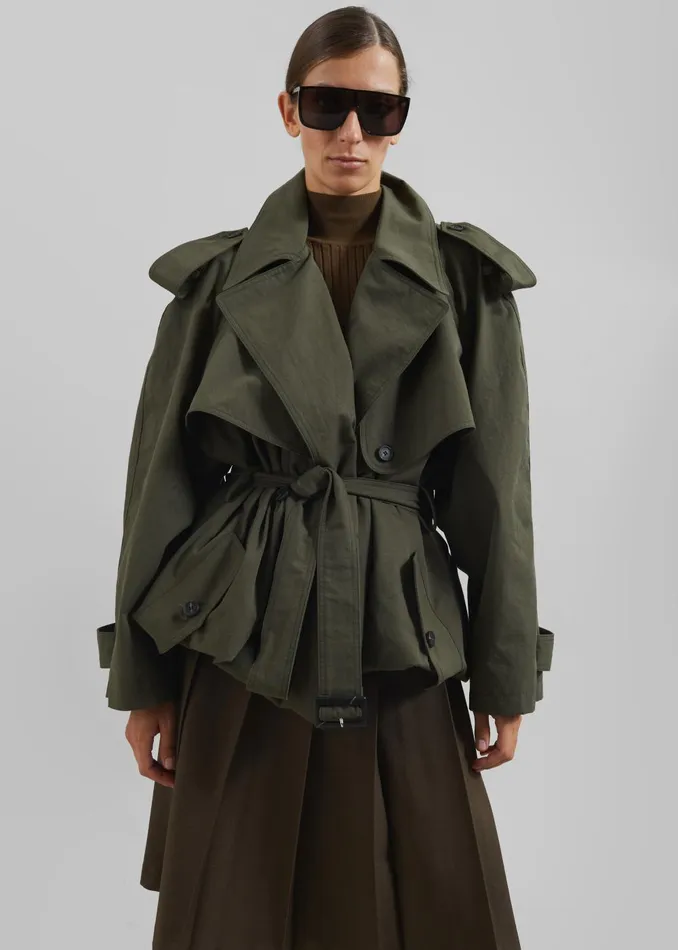 Women Tromso Convertible Trench 8211 Khaki The Frankie Shop Outerwear