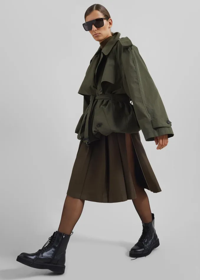 Women Tromso Convertible Trench 8211 Khaki The Frankie Shop Outerwear