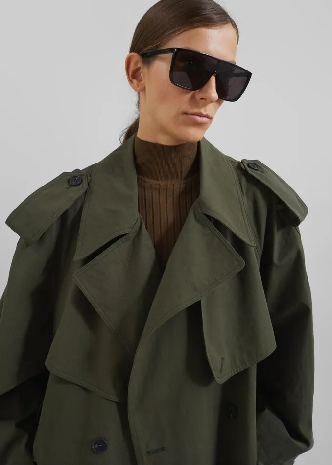 Women Tromso Convertible Trench 8211 Khaki The Frankie Shop Outerwear