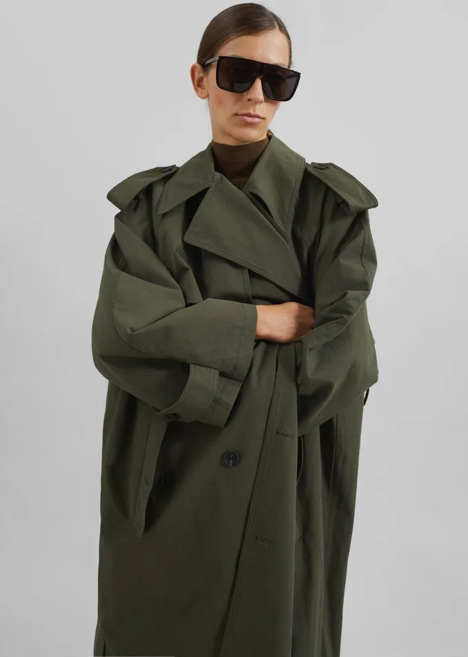 Women Tromso Convertible Trench 8211 Khaki The Frankie Shop Outerwear