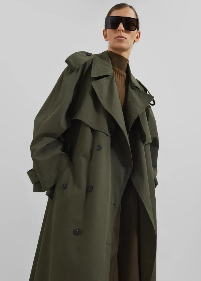 Women Tromso Convertible Trench 8211 Khaki The Frankie Shop Outerwear