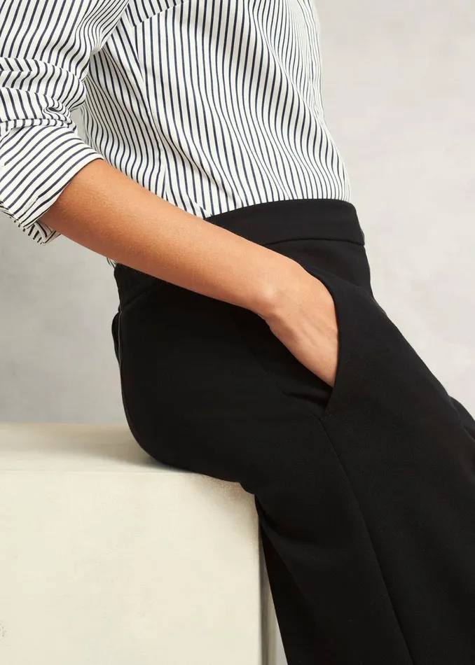 Women Trousers Hobbs Kathy Ponte Trousers Black