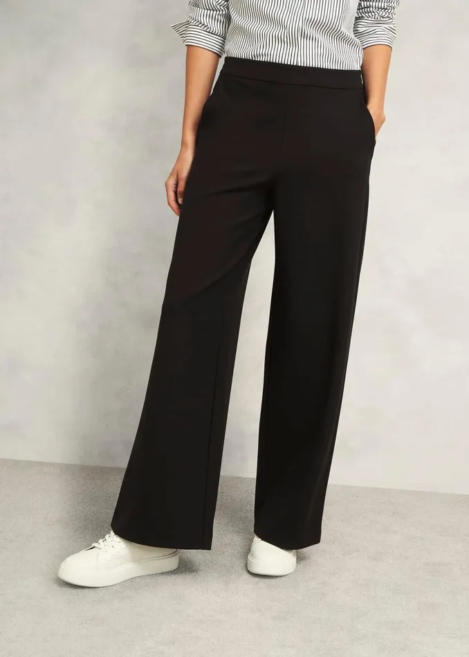 Women Trousers Hobbs Kathy Ponte Trousers Black