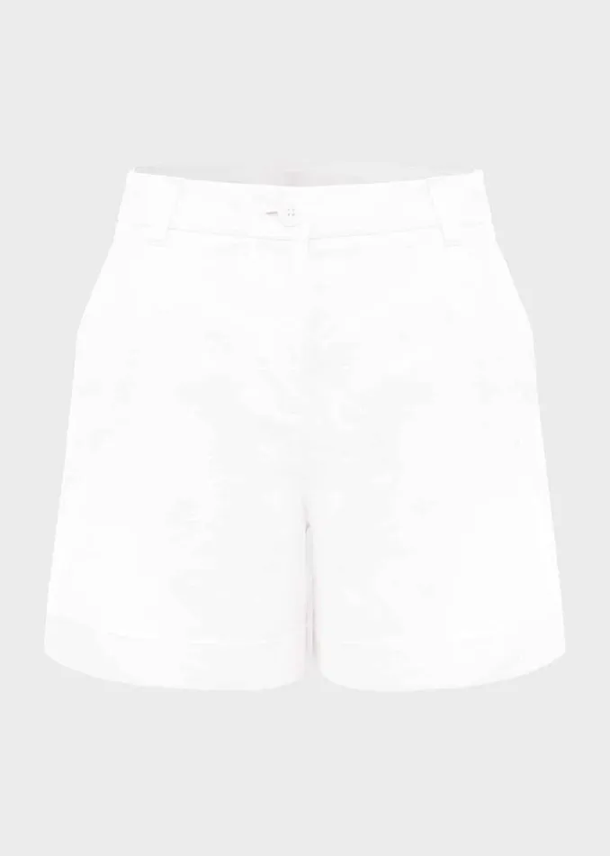 Women Trousers Hobbs Lenna Linen Short White