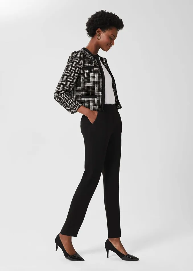 Women Trousers Hobbs Mel Tapered Trousers Black