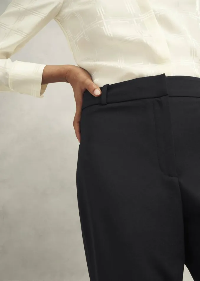 Women Trousers Hobbs Sinclair Trousers With Wool Black