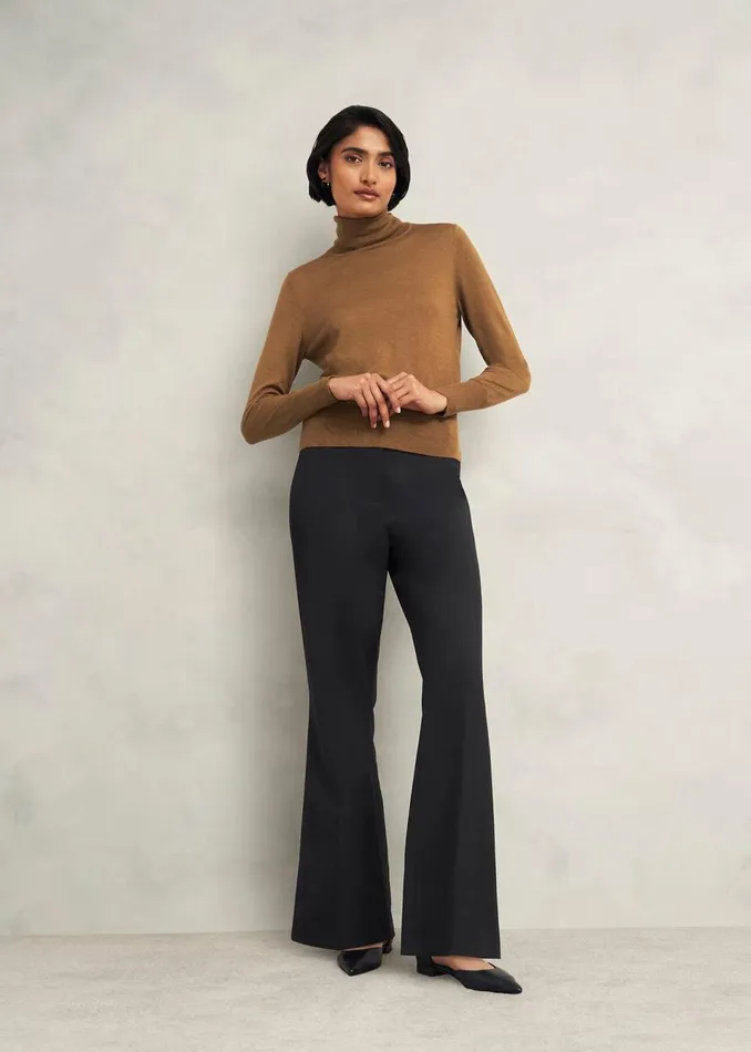 Women Trousers Hobbs Sinclair Trousers With Wool Black