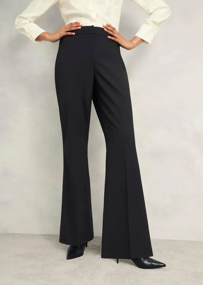 Women Trousers Hobbs Sinclair Trousers With Wool Black