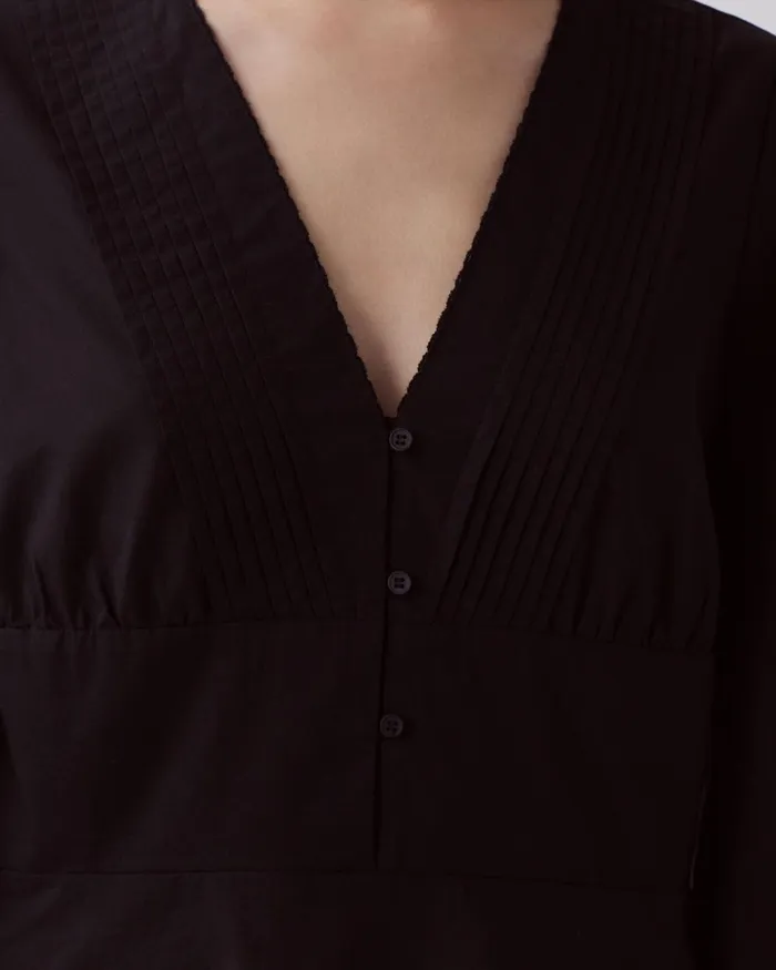 Women VNeck Cotton Blouse Black Beauty Comptoir Des Cotonniers Blouses and Shirts and Tops Women VNeck Cotton Blouse Black Beauty Comptoir Des Cotonniers Blouses and Shirts and Tops