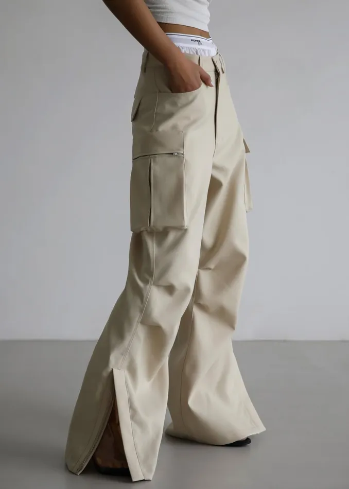 Women Valo Cargo Pants 8211 Beige The Frankie Shop Bottoms