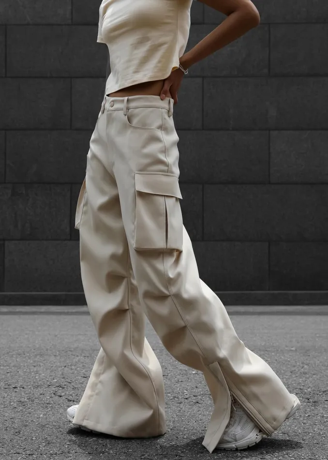 Women Valo Cargo Pants 8211 Beige The Frankie Shop Bottoms